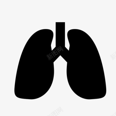 肺身体部分呼吸图标图标