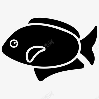 剪尾鱼水生鱼淡水鱼图标图标