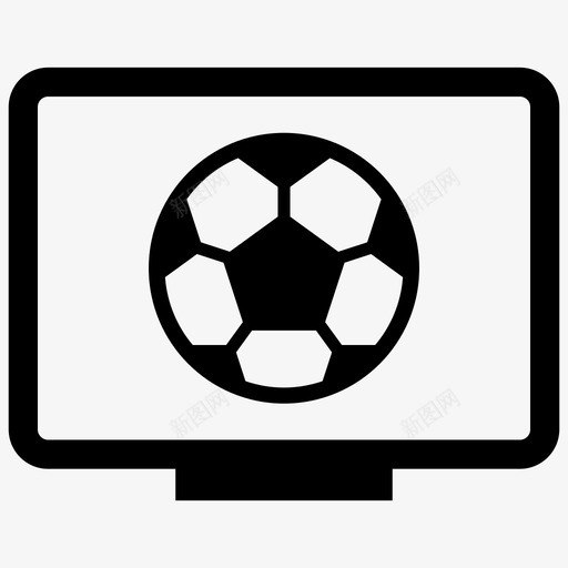 足球比赛足球电视图标svg_新图网 https://ixintu.com 手表 电视 足球 足球3 足球比赛