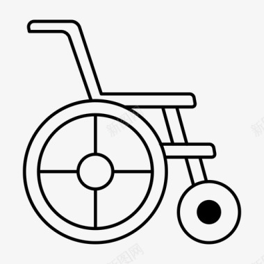 轮椅扶手椅急救图标图标