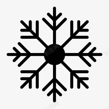 雪冷雪花图标图标