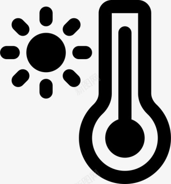 温度摄氏度气候图标图标