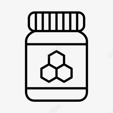 蜂蜜罐农业乡村图标图标