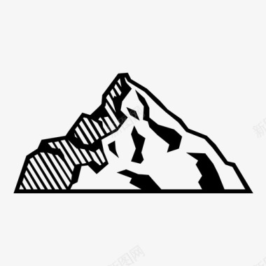 山探险风景图标图标