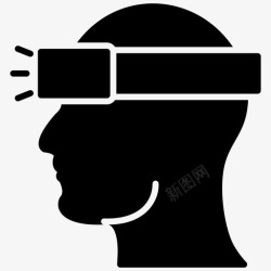 虚拟现实耳机vr眼镜3d眼镜虚拟眼镜图标高清图片