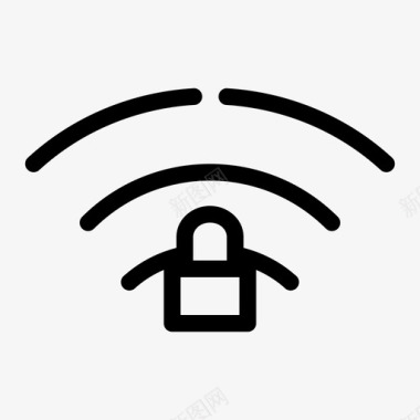 wifi锁定互联网it服务图标图标