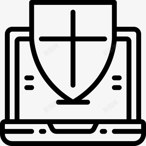受保护数据笔记本电脑数据保护概述图标svg_新图网 https://ixintu.com 受保护数据笔记本电脑 数据保护概述