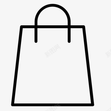 购物袋结账瘦ux套件图标图标