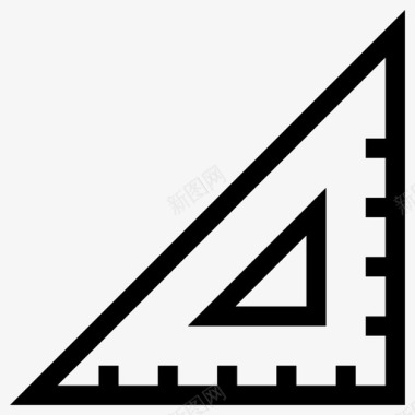 三角尺量具三角图标图标