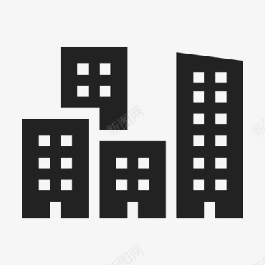 城市公寓大楼图标图标