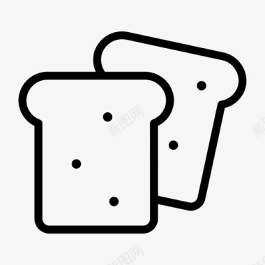 面包片碳水化合物面包图标图标