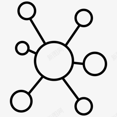 模型物联网网络图标图标