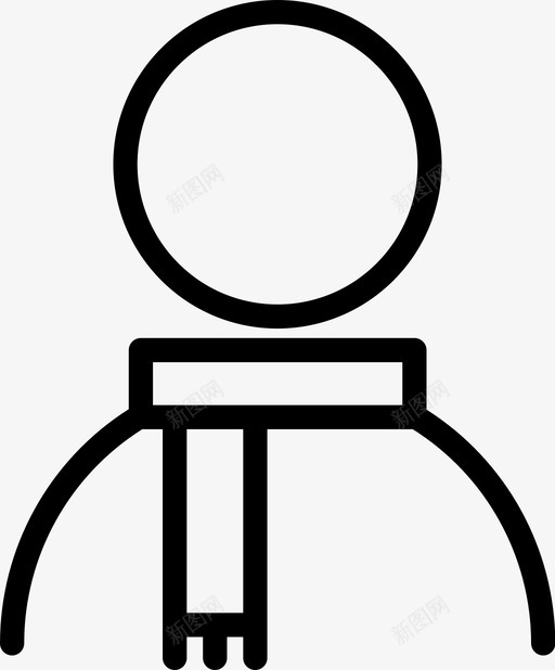 围巾人用户图标svg_新图网 https://ixintu.com 人 冬天 围巾 用户