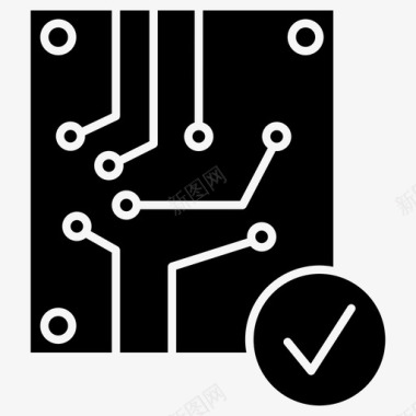 批准电子印刷电路板图标图标