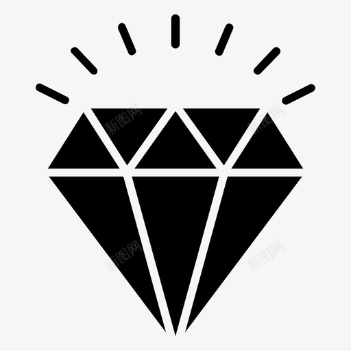 钻石守望宝石图标svg_新图网 https://ixintu.com 守望 宝石 购物和商业雕文图标 钻石