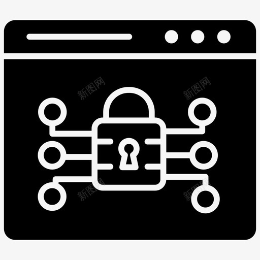 网站保护网络安全数据隐私图标svg_新图网 https://ixintu.com 互联网安全 数据保护 数据隐私 网站保护 网络和搜索引擎优化字形图标 网络安全