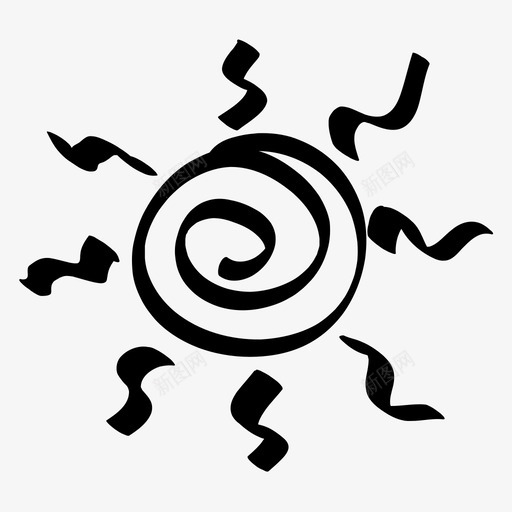 太阳素描阳光天气图标svg_新图网 https://ixintu.com 天气 太阳素描 手绘太阳 阳光 黑太阳