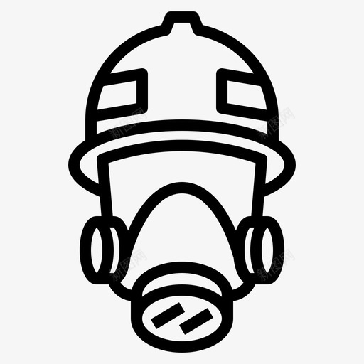 消防面罩消防员防护图标svg_新图网 https://ixintu.com 消防员 消防面罩 防护