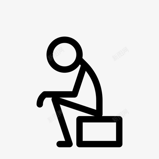 累的人消沉的坐着的图标svg_新图网 https://ixintu.com 坐着的 消沉的 粘着的身影 累的人