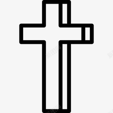 基督教十字架形状基督教图标图标