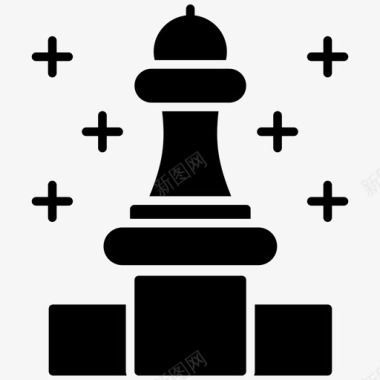 策略国际象棋棋子图标图标