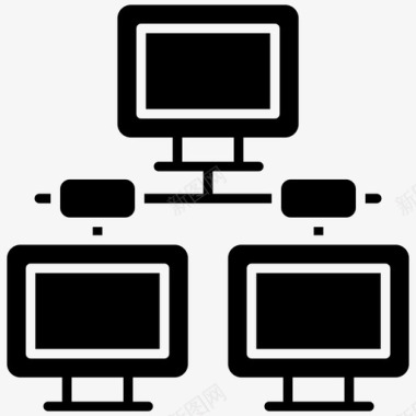 客户端服务器计算机共享托管服务器图标图标