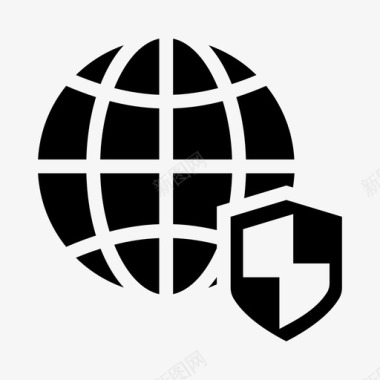 全球保护全球安全图标图标