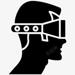 虚拟现实耳机vr耳机头戴式显示器头戴式设备图标高清图片
