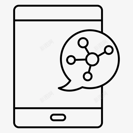 手机泡泡设备图标svg_新图网 https://ixintu.com 手机 泡泡 电话 网络 设备