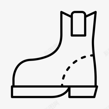 靴子18世纪衣服图标图标