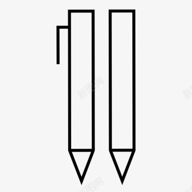 圆珠笔钢笔铅笔图标图标