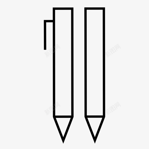 圆珠笔钢笔铅笔图标svg_新图网 https://ixintu.com 写字 圆珠笔 学校 钢笔 铅笔