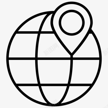 全球洲际国际图标图标