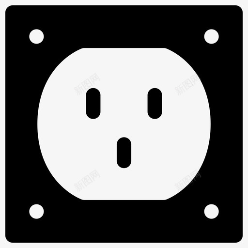 插座电源能源图标svg_新图网 https://ixintu.com 插头 插座 电源 能源