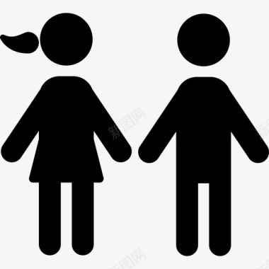 孩子人们玩耍图标图标