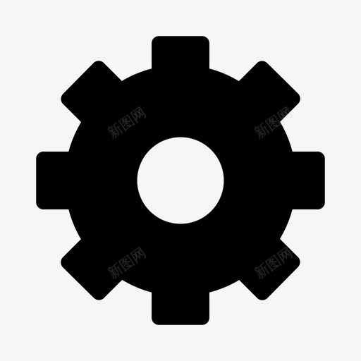 设置齿轮应用程序界面图标svg_新图网 https://ixintu.com 应用程序界面 设置 齿轮