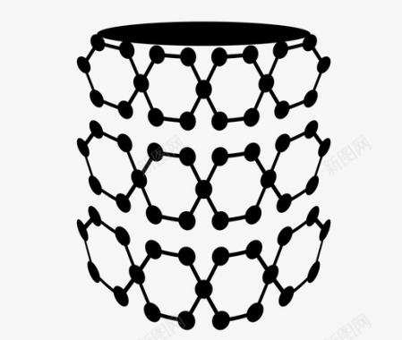 碳纳米管纳米技术图标图标