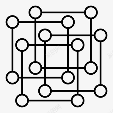 立方体超立方体正方形图标图标
