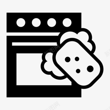 炉灶清洁炊具泡沫图标图标