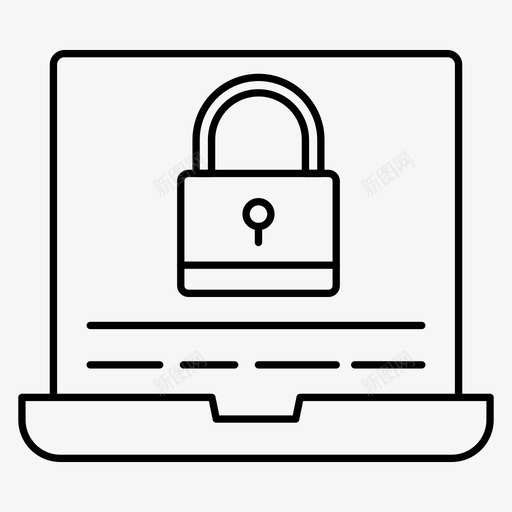 私人笔记本电脑锁图标svg_新图网 https://ixintu.com 保护 安全 私人 笔记本电脑 锁