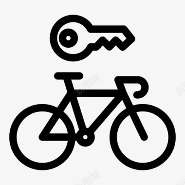 出租自行车自行车租赁图标图标