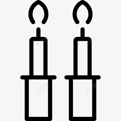 犹太蜡烛犹太教直系图标svg_新图网 https://ixintu.com 犹太教 犹太蜡烛 直系