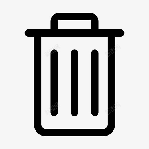 垃圾箱删除回收站图标svg_新图网 https://ixintu.com 删除 回收站 垃圾箱 电子商务