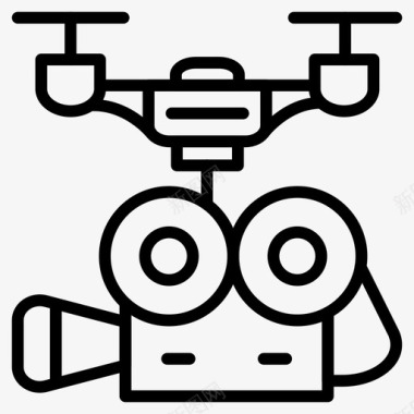 摄像机直升机无人机图标图标