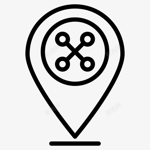别针无人机gps图标svg_新图网 https://ixintu.com gps 位置 别针 地图 无人机