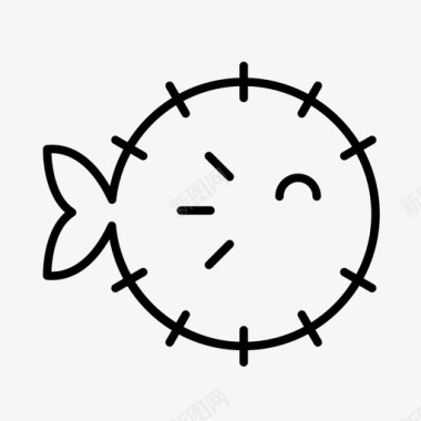 河豚河豚鱼活动图标图标