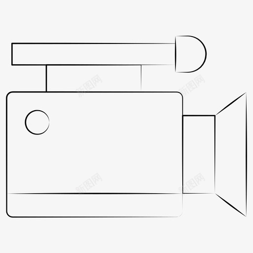 新闻摄像机手绘通信和媒体图标svg_新图网 https://ixintu.com 手绘通信和媒体 摄像机 新闻