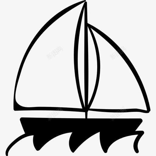 帆船运输夏季手工制作图标svg_新图网 https://ixintu.com 夏季手工制作 帆船 运输