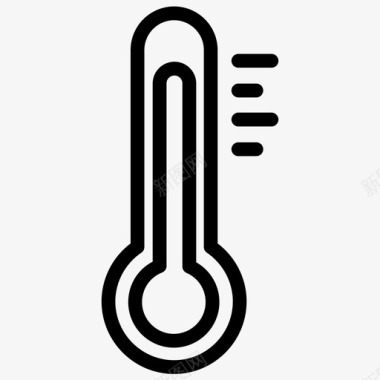 高温温度计天气图标图标