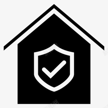 家庭安全房屋财产图标图标